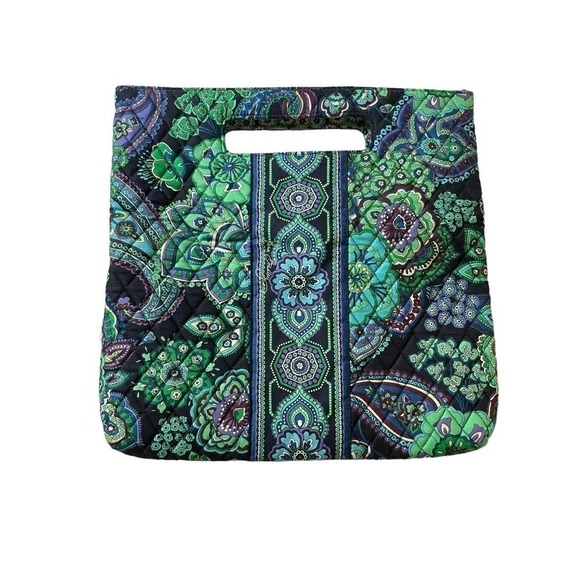 Vera Bradley Blue Rhapsody Retired 2009 Square Tote Bag Handbag Crossbody Strap - Picture 1 of 6